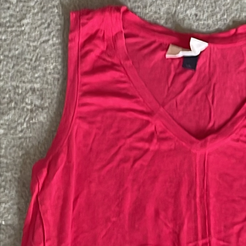 Universal Thread linen V-Neck Tie-Front Tank Top - Pink S - Picture 3 of 5